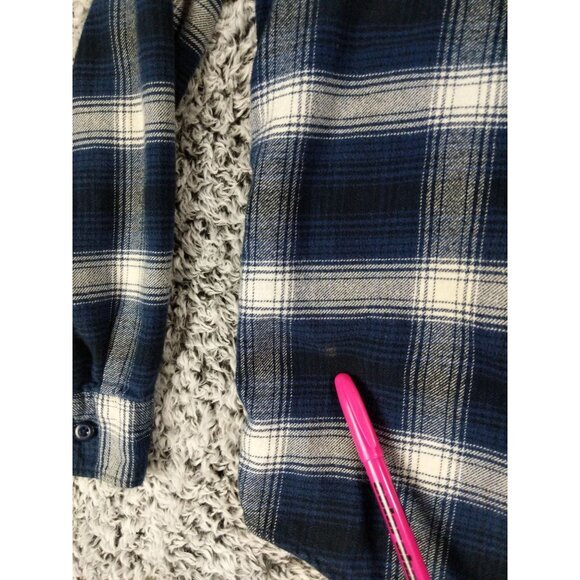 AMERICAN EAGLE Super Soft Jacket Shacket Womens SZ L Boyfriend‎ Plaid Grunge - Picture 6 of 11